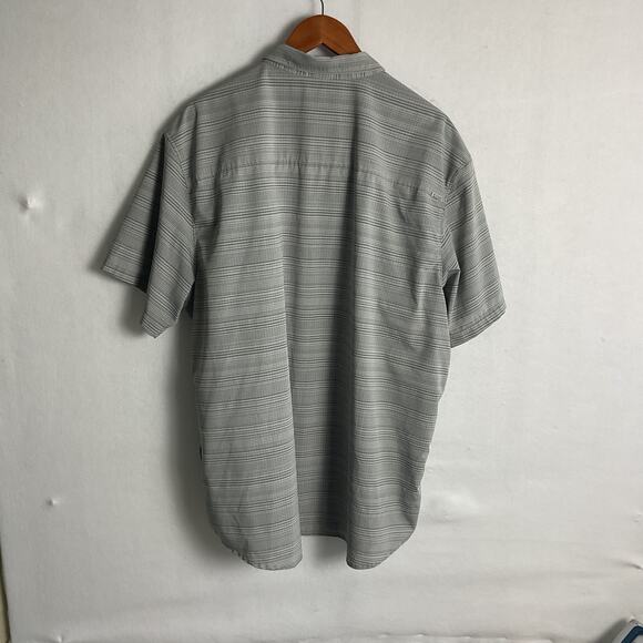 511 Plus Mens Button Up Collared Shirt Grey Plaid with Pockets 2XL lightweight - Picture 7 of 10